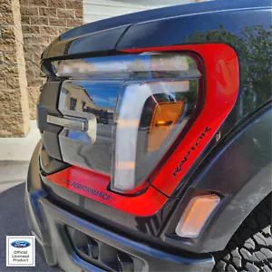 2024 Ford Raptor F-150 Headlight Accent Vinyl Decals FP/Raptor - Picture 1 of 8