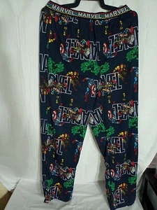 Mens Marvel Long Pajama Pants PJs large size 90cm waist Free Postage - Foto 1 di 8
