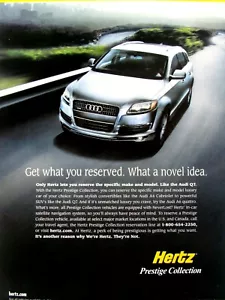 "Hertz Prestige Collection Audi Q7 2007 anuncio impreso original 8,5 x 11" - Imagen 1 de 6
