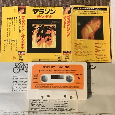 SANTANA Marathon JAPAN CASSETTE 25KP496 w/ PS (flap intact) + INSERT Free S&H - Image 1 of 4