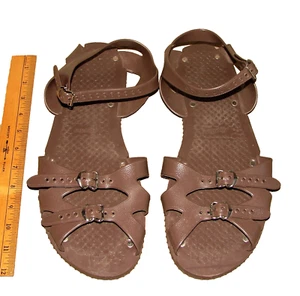 Kaydees PVC Men's SANDALS, New Zealand, 'Jumbo' Sz 16 US, Ca. 1960's, Rare - Picture 1 of 8