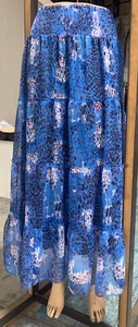 Maxi Skirt Women XL size chiffon long elastic Highrise Waist Xlarge Skirt Falda - Picture 1 of 3