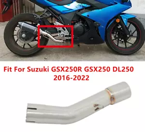 Fit For Suzuki GSX250R GSX250 DL250 2016-2022 Exhaust Tips 51MM Middle Link Pipe - Bild 1 von 5