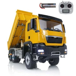 LESU 1/14 3-way Metal RC Dump Truck Hydraulic Tipper RTR w/ Radio Light Battery - Imagen 1 de 12