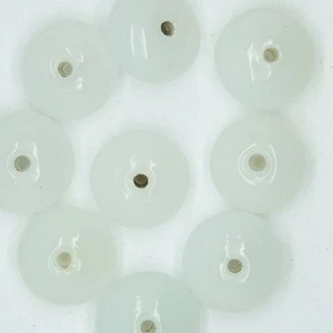 Glasperlen Alabaster durchscheinende Scheibe 10 mm. 10er Pack Hergestellt in Indien. - Bild 1 von 2