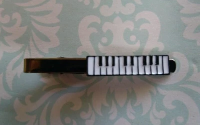 Barra de clip de corbata de teclado gran regalo para pianistas músicos amantes de la música todos los días Foto 1 de 4