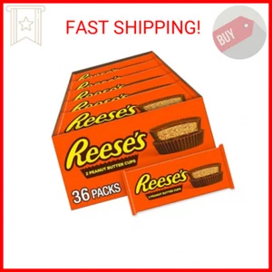 REESE'S Milk Chocolate Peanut Butter Cups, Candy Packs, 1.5 oz (36 Count) - Picture 1 of 2