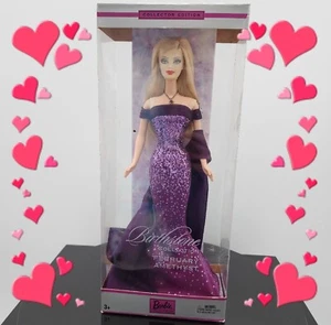 Muñeca Barbie Birthstone Collection 2002 amatista de febrero C5332 justa y rubia - Imagen 1 de 9