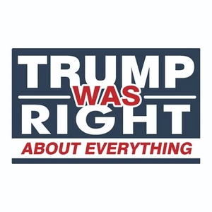Trump Was Right About Everything Bumper Sticker / Decal - Picture 1 of 2