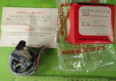 Interruptor de buzina e luz Honda CB77 CB72 CB160 CB450🔥p/n 35300-284-810🔥OEM🔥NOS NOVO NA CAIXA - Imagem 1 de 4