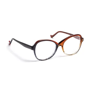 J.F. GAFAS REY BOZ NADEGE 0530 STRIES NOIR DEGRADE ROUGE 53 18 140 - Imagen 1 de 1