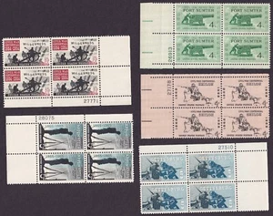 Scott #1178-1182 Civil War Series (5) Plate Blocks of 4 Stamps - MNH #3 - Picture 1 of 2