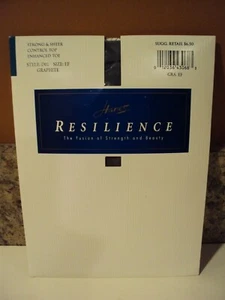 VTG Hanes Resilience Strong Sheer Leg Control Top EF 1995 Graphite Enhanced Toe - Picture 1 of 5