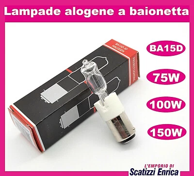 LAMPADA LAMPADINA ALOGENA B15D TUBOLARE BAIONETTA BA15D  75W 100W 150W - Immagine 1 di 3