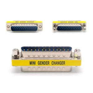 Mini adaptador cambiador de género Cables To Go DB25 macho a macho/femenino a hembra - Imagen 1 de 6