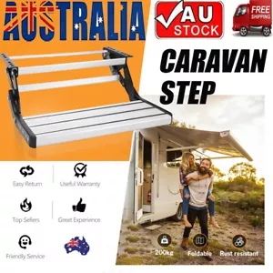 Caravan Step Aluminium Pull Out Folding Caravan Step Camper Trailer Motorhome RV - Picture 1 of 10