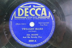 Sol Hoopi & His Novelty Five - DECCA 2560 - Twilight Blues & Aloha Oe Blues - Picture 1 of 8