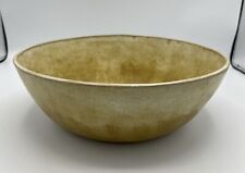 Studio Art Pottery Handcrafted Signed Angel Bowl 11 1/8" Beige Color