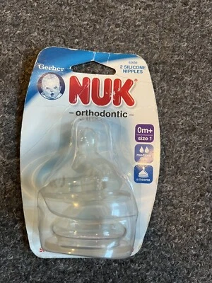 Ортодонтические детские соски NUK Gerber 0+ месяцев средний силикон - Изображение 1 из 2
