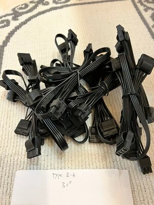 4x Corsair 6 Pin Plug to 4 Molex Type 3 4 Modular Corsair Power Supply Cable  - Image 1 of 4