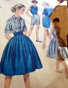 *SCHÖNE VINTAGE 1950ER ROCKBLUSE & SHORTS Nähmuster 11/31,5 - Bild 1 von 1