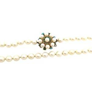 Vintage Cultured Pearl Necklace With 9ct Yellow Gold Clasp - Picture 1 of 3