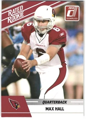 2010 Panini Donruss Football Max Hall Rated Rookie Arizona Cardinals #69 - Image 1 of 2