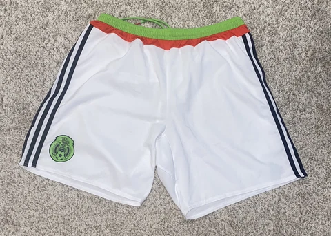 Mexico 2016 Away Adizero Adidas White Shorts Men L Rare El Tri Cover