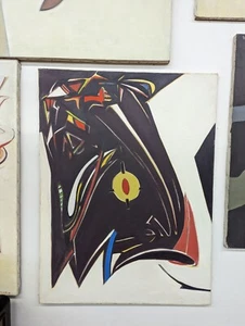 1970s BEATRICE CLAREMON Mid-Century Philly Abstract Expressionist Oil Painting - Bild 1 von 7