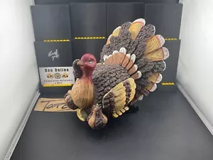 Pavo yeso cerámica estante figura caja abierta bonito 🐝 - Imagen 1 de 3