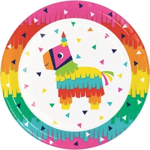Fiesta Fun Party Dinner  Plates 22cm 8pk - Fiesta Party Supplies - Picture 1 of 1