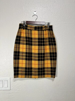 Minifalda lápiz amarilla forrada a cuadros talla 40 mediana Enrico Coveri para mujer  Foto 1 de 4