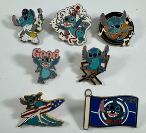 Lot of 7 Various Disney Trading Pins Stitch