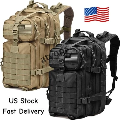 Военный тактический рюкзак 45L большой армия мужчин упаковка Molle рюкзаки 3 дня нападение - Изображение 1 из 4