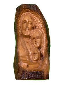Holy family olive wood Mary, Joseph and Jesus Handmade from Bethlehem - Picture 1 of 4