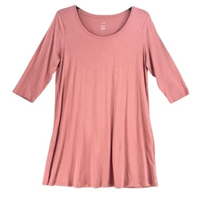 Pure Jill Ballet Tunic Womens XL Tall Pink Tencel Modal Soft Flowy Relaxed - Imagen 1 de 11
