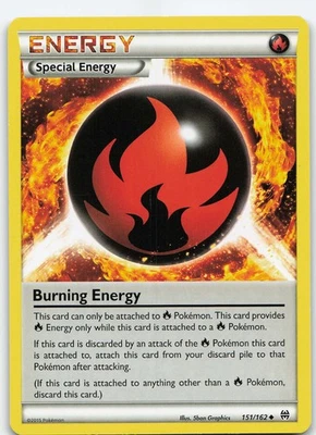 Burning Energy 151/162 Uncommon Normal XY - BREAKthrough LP Pokémon - Image 1 of 2