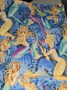 2012 Sea Sirens mermaid Alexander Henry Fabric De Leon Design 1.5 Yards - Picture 1 of 1