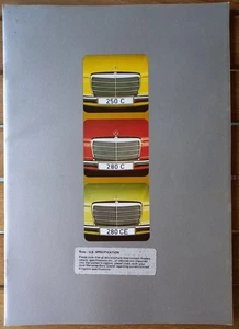 Mercedes Benz W114 Coupe 1975 - UK Sales Brochure - 250C 280C 280CE - Collection - Picture 1 of 3
