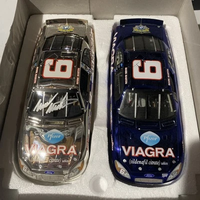 Mark Martin Autographed 1:24 2005 #9 2 Car Set Viagra 1 of 600 NASCAR  - Image 1 of 4