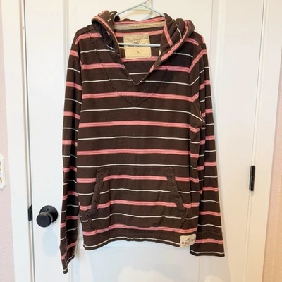 Sudadera con Capucha a Rayas Hollister Mujer Patinador Niño Talla X Grande Y2K Preppy Grunge De Colección Foto 1 de 4