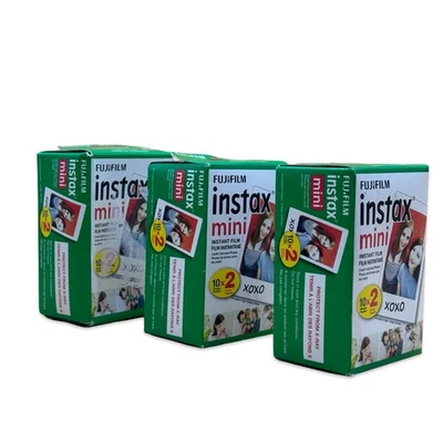Fujifilm Instax Mini Instant Film 60 Sheets Total (3x Twin Packs) Expired 2019-2 - Image 1 of 4