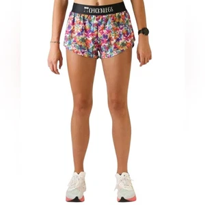 ChicknLegs 1,5 in pantaloncino diviso donna M corsa atletica colorato tie-dye - Foto 1 di 8
