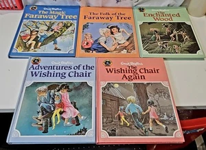 Enid Blyton Large Books x5 Faraway Tree Folk Faraway Wishing Tree Enchanted Wood - Picture 1 of 7