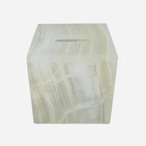 RARO De Colección Labrazel Blanco Ónix Piedra Pañuelo Cubierta Caja Soporte Diseñador de Lujo - Imagen 1 de 15