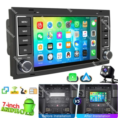 Per VW T5 Transporter Multivan Touareg Carplay 32GB Android10 autoradio GPS Navi - Immagine 1 di 4