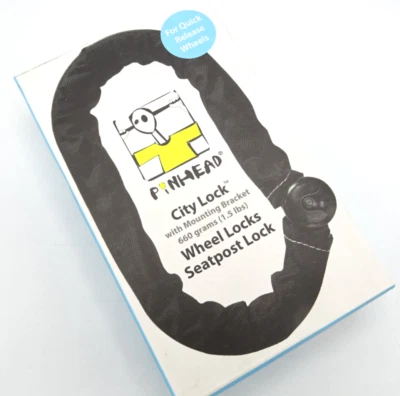 Pinhead Bike City Lock with Seatpost & Wheel Lock Set 31.8 28.6 QR GN-451-H7 - Image 1 of 4