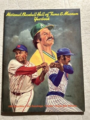 1987 COOPERSTOWN Hall Of Fame INDUCTION Prog OAKLAND A's HUNTER Cubs WILLIAMS - Image 1 of 4