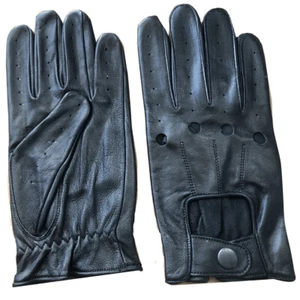 Guantes de Conducir Para Hombre Clásico Estilo Retro Calidad Conductor Cuero Suave Piel de Cordero  - Imagen 1 de 4