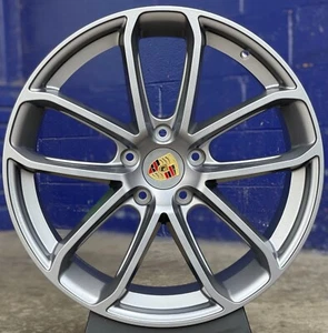 21'' inch Wheels fit Porsche Panamera Cayenne Gunmetal Rims New - Picture 1 of 5
